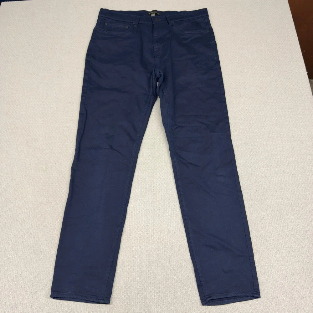 Banana Republic Pants Mens 34x34 Navy Blue Slim Fit Chino Business Casual Twill